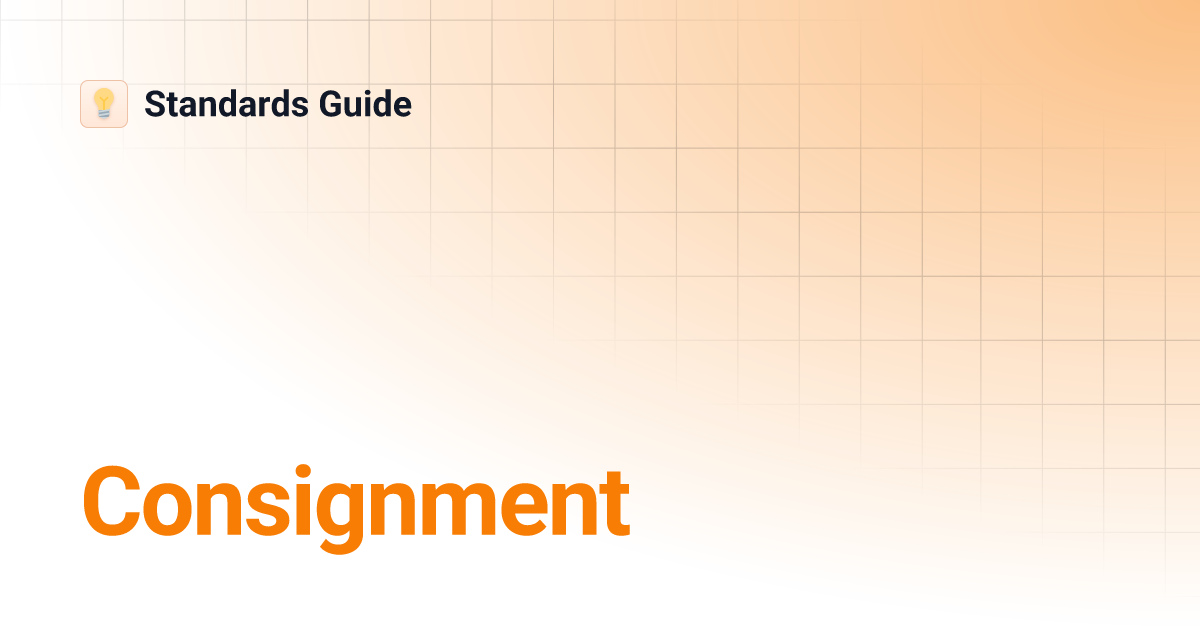 Consignment Standards Guide